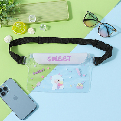 3 strati sigillati grande telefono cellulare impermeabile borsa oblique stradale nuotante impermeabile fanny pack PVC rafting mare all'aperto