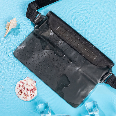3 strati sigillati grande telefono cellulare impermeabile borsa oblique stradale nuotante impermeabile fanny pack PVC rafting mare all'aperto