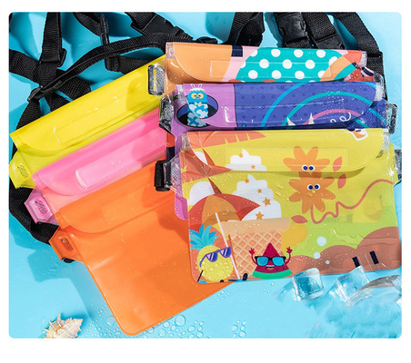 3 strati sigillati grande telefono cellulare impermeabile borsa oblique stradale nuotante impermeabile fanny pack PVC rafting mare all'aperto