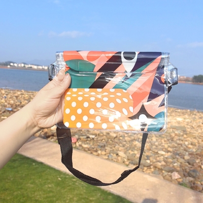 3 strati sigillati grande telefono cellulare impermeabile borsa oblique stradale nuotante impermeabile fanny pack PVC rafting mare all'aperto