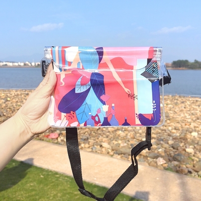 3 strati sigillati grande telefono cellulare impermeabile borsa oblique stradale nuotante impermeabile fanny pack PVC rafting mare all'aperto