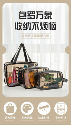 TASCHETTA di deposito in PVC trasparente PORTABLE INTERNET CELEBRITY PORTABLE impermeabile TASCHETTA di toalettino cosmetici multifunzionale grande