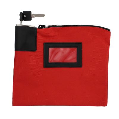 BORSA DI BANCO impermeabile con serratura e 2 chiavi, BORSA DI FILO DI NYLON, BORSA DI DIPONIMENTO BANCO ZIPPERATO,