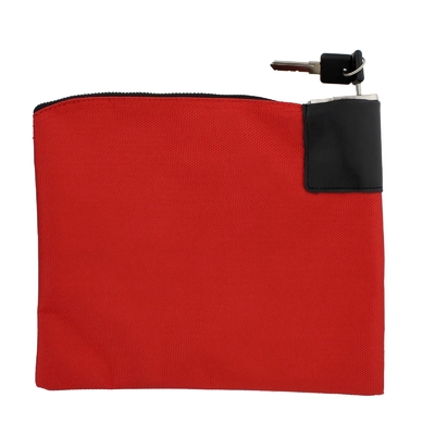 BORSA DI BANCO impermeabile con serratura e 2 chiavi, BORSA DI FILO DI NYLON, BORSA DI DIPONIMENTO BANCO ZIPPERATO,