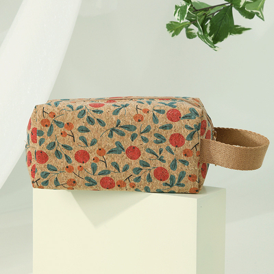 VINTAGE TRUE LEGNO Stampa CORCO MONETA BORSA STAMPA STAMPA MONETA BORSA TASCA CLAVE BORSA PICCOLOLA SQUADRATA BORSA NOSTALGIA