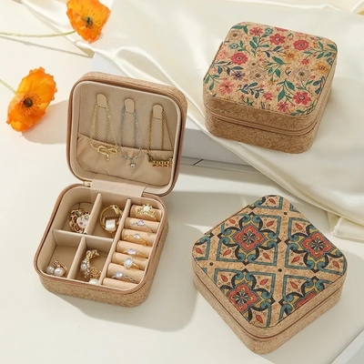 ORIGINALE PREMIUM CORK BOX GIOVELLERIA PORTABLE ORIGINI DI VIAGGIO anello collare scatola di stoccaggio