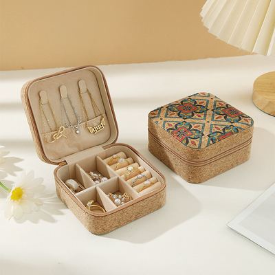 ORIGINALE PREMIUM CORK BOX GIOVELLERIA PORTABLE ORIGINI DI VIAGGIO anello collare scatola di stoccaggio
