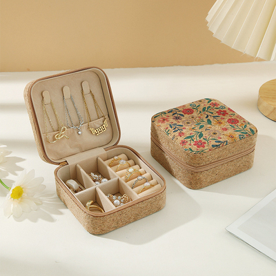 ORIGINALE PREMIUM CORK BOX GIOVELLERIA PORTABLE ORIGINI DI VIAGGIO anello collare scatola di stoccaggio