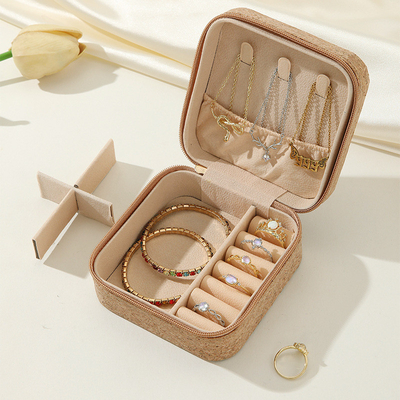 ORIGINALE PREMIUM CORK BOX GIOVELLERIA PORTABLE ORIGINI DI VIAGGIO anello collare scatola di stoccaggio