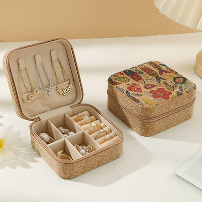 ORIGINALE PREMIUM CORK BOX GIOVELLERIA PORTABLE ORIGINI DI VIAGGIO anello collare scatola di stoccaggio