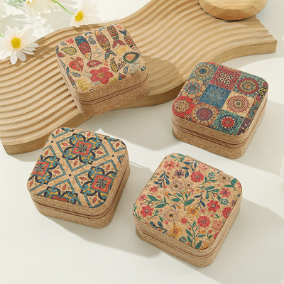 ORIGINALE PREMIUM CORK BOX GIOVELLERIA PORTABLE ORIGINI DI VIAGGIO anello collare scatola di stoccaggio