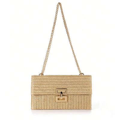 Nuova vacanza vento multi-livello catena clamshell blocco paglia borsa spalla borsa transfrontaliera borsa da donna