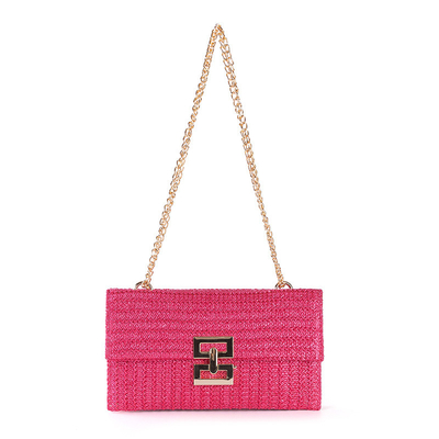 Nuova vacanza vento multi-livello catena clamshell blocco paglia borsa spalla borsa transfrontaliera borsa da donna