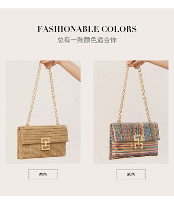 Nuova vacanza vento multi-livello catena clamshell blocco paglia borsa spalla borsa transfrontaliera borsa da donna