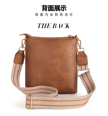 Nuovo cinturino da giacca retro colore PU di pelle borsa per il corpo borsa transfrontaliera donna