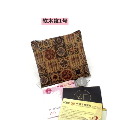 VINTAGE TRUE LEGNO Stampa CORCO MONETA BORSA STAMPA STAMPA MONETA BORSA CLAVE BORSA SQUADRATA Casual NOSTALGIA BORSA CLAUTCH