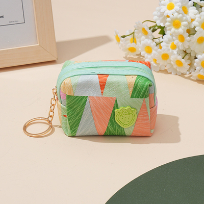 BORSA DI MONTAGGIO FEMMILE MINI SIMPLE ZIPPER COMPACT VERSIONE COREANA STUDENTE CUTE FIGLIA CUORE CARTA CHIAVE MONTAGGIO PEZZO BORSA