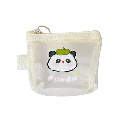 CARTOON NET MONEY PURSE CUTE CHANGE SACCO DI RISERVAZIONE TASCHIA TRANSPARENTE PORTABILE BORSA CARDINA BORSA ROSSA BORSA MINI SACCO DI RISERVAZIONE