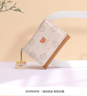 BORSA piccola DONNE BORSA STILLO CORTO FIGLIA STUDENTE Moda cartone animato moneta portafoglio ingrosso portafoglio clip femminile