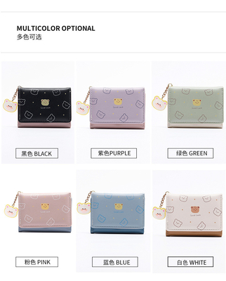 BORSA piccola DONNE BORSA STILLO CORTO FIGLIA STUDENTE Moda cartone animato moneta portafoglio ingrosso portafoglio clip femminile