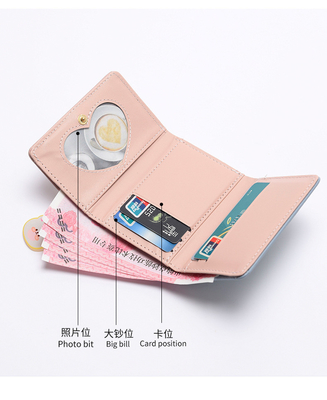 BORSA piccola DONNE BORSA STILLO CORTO FIGLIA STUDENTE Moda cartone animato moneta portafoglio ingrosso portafoglio clip femminile