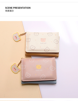BORSA piccola DONNE BORSA STILLO CORTO FIGLIA STUDENTE Moda cartone animato moneta portafoglio ingrosso portafoglio clip femminile