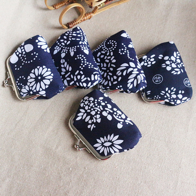STILLO ETNICO BATIK BORSA DI MONETTE MINI BUCKLE BORSA PICCOLINA BORSA di monete femminile