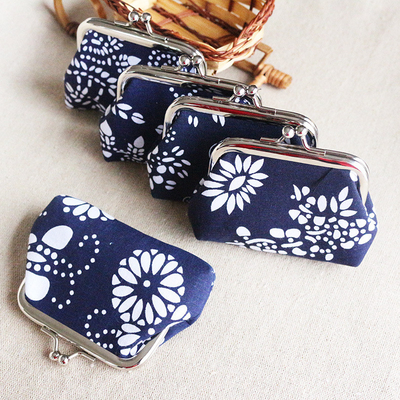 STILLO ETNICO BATIK BORSA DI MONETTE MINI BUCKLE BORSA PICCOLINA BORSA di monete femminile
