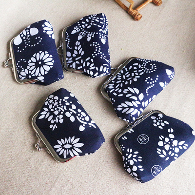 STILLO ETNICO BATIK BORSA DI MONETTE MINI BUCKLE BORSA PICCOLINA BORSA di monete femminile