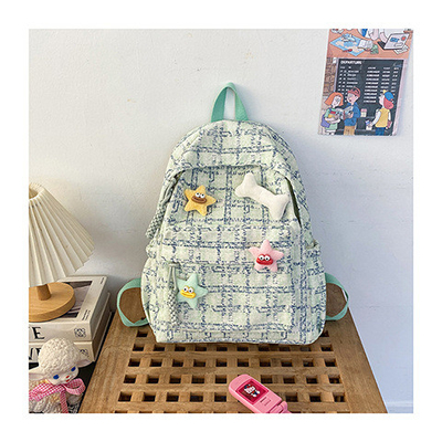 Alto livello di apparenza piccolo sacchetto di assegno fresco zaino liceale zaino femminile studenti universitari bacchetta autunno e inverno