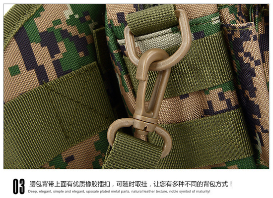 CAMO OUTDOOR SMALL WAIST PACK CAN BE DETACHABLE TRIO-USE COMPONIMENTO WAIST PACK SPORTI TACTICALI CAPO DELLA VALLE SINGOLO SHOW