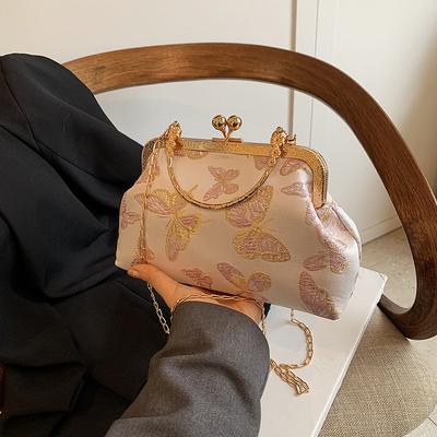 Nuova borsa da pranzo in stile cinese per le donne 2024 primavera/estate nuova borsa da mano senior