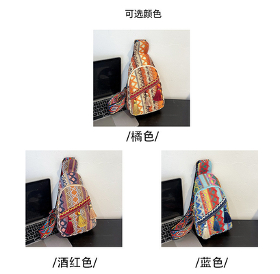 NEW CHINESE FASHION SINGLE SHOULDER CROSSBODY BAG NET ROSSO SIMPLE STILLO ETNICO BACCHETTO PICCOLO TESTRUZIONE BACCHETTO al petto BACCHETTO DONNE