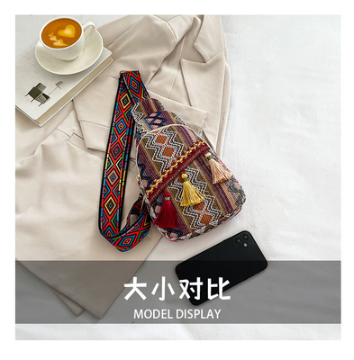 NEW CHINESE FASHION SINGLE SHOULDER CROSSBODY BAG NET ROSSO SIMPLE STILLO ETNICO BACCHETTO PICCOLO TESTRUZIONE BACCHETTO al petto BACCHETTO DONNE