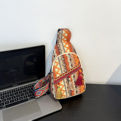 NEW CHINESE FASHION SINGLE SHOULDER CROSSBODY BAG NET ROSSO SIMPLE STILLO ETNICO BACCHETTO PICCOLO TESTRUZIONE BACCHETTO al petto BACCHETTO DONNE