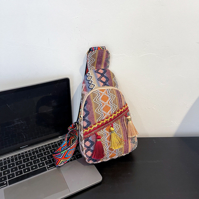 NEW CHINESE FASHION SINGLE SHOULDER CROSSBODY BAG NET ROSSO SIMPLE STILLO ETNICO BACCHETTO PICCOLO TESTRUZIONE BACCHETTO al petto BACCHETTO DONNE