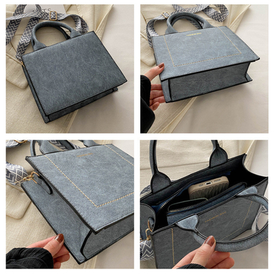 VINTAGE CHIC TEXTURED LETTER TOTE BAG BAG 2024 NUOVA GRANDE Capacità MODA BORSA DI MANO