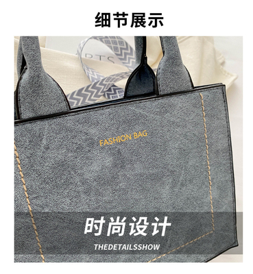 VINTAGE CHIC TEXTURED LETTER TOTE BAG BAG 2024 NUOVA GRANDE Capacità MODA BORSA DI MANO