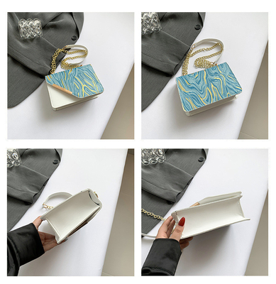 Borsa donna nuova moda piccola borsa quadrata vendita all'ingrosso nicchia semplice retro quicksand tutto singolo spalla crossbody cha