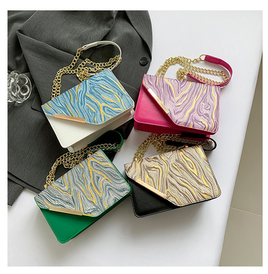 Borsa donna nuova moda piccola borsa quadrata vendita all'ingrosso nicchia semplice retro quicksand tutto singolo spalla crossbody cha