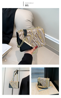 Borsa donna nuova moda piccola borsa quadrata vendita all'ingrosso nicchia semplice retro quicksand tutto singolo spalla crossbody cha
