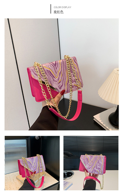 Borsa donna nuova moda piccola borsa quadrata vendita all'ingrosso nicchia semplice retro quicksand tutto singolo spalla crossbody cha
