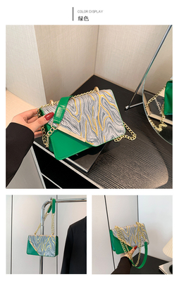 Borsa donna nuova moda piccola borsa quadrata vendita all'ingrosso nicchia semplice retro quicksand tutto singolo spalla crossbody cha