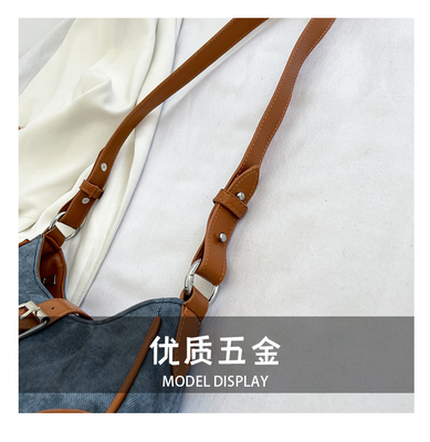 FASCIONE FRANCESA BORSA Casual sottobraccio DONNE 2024 NUOVA TESTRUZIONE BORSA BAGUETTE COLORE SIMPLE PATCHWORK BORSA TIDE