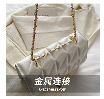 Semplice colore solido SINGLE SHOULDER BORSA CROSSBODY BORSA CATENA BORSA Primavera/Estate NUOVA PERSONALITA' SENIOR IN BORSA TESTRUTA