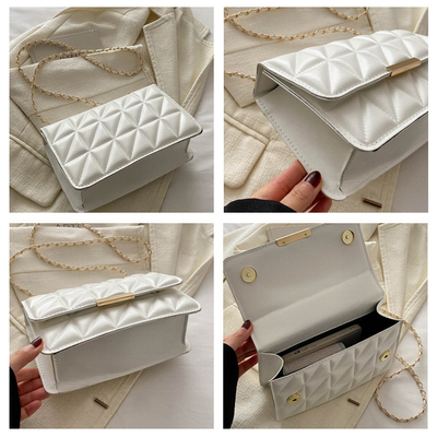 Semplice colore solido SINGLE SHOULDER BORSA CROSSBODY BORSA CATENA BORSA Primavera/Estate NUOVA PERSONALITA' SENIOR IN BORSA TESTRUTA
