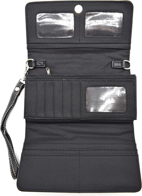 Punk GOTHIC ROCK METALLIC SCALLE Giorno dei morti zucchero floreale SCALLE di pelle borsa da donna borsa da mano spalla borsa portafoglio set