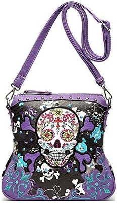 # Giorno dei morti # # Croce di ossa rock # # borsa di metallo # # borsa di pelle di scheletro # # borsa di donna # # borsa di mano # # borsa a spalla #