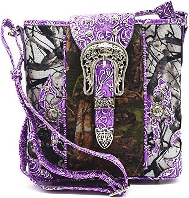 Camuffamento Strass Croce Pistola Serratura Western Crossbody Borse da mano Cowgirl Country Borsa a stucco Donne Single Shoulder