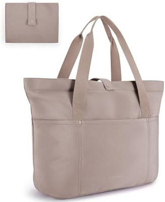 Borsone per donne, Borsa pieghevole con cerniera Borsa per spalla grande Borsa a manica superiore Borsa da mano per viaggi, lavoro